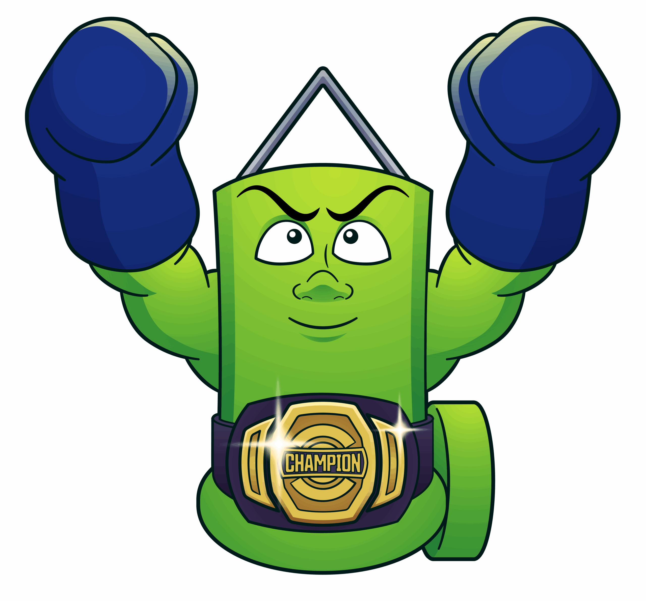 Dee Molisher poses with the victory belt